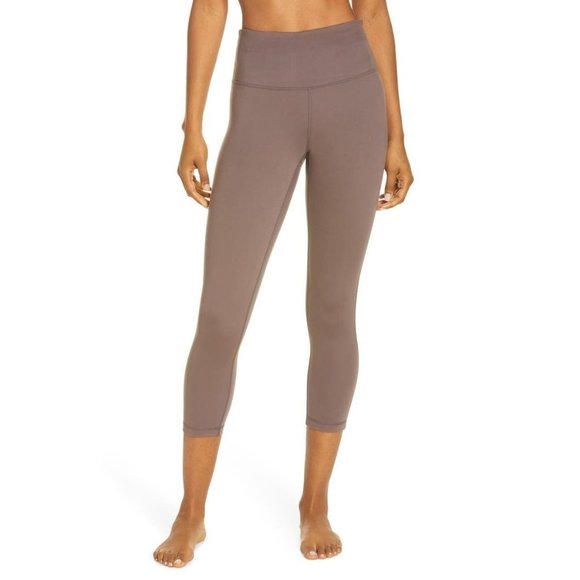 Zella Pants - Zella Studio Lite High Waist Capri Crop Leggings Grey Sparrow X-Small 0-2 NEW
